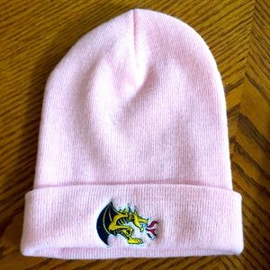 Pink hat with embroidered Fire breathing Dragon!
